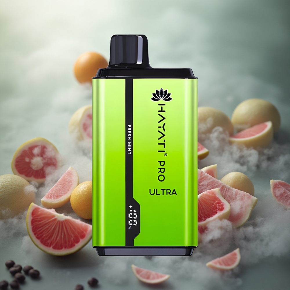 Hayati Pro Ultra 15000 Pūkų Šviežios Mėtos 2 12ml E-skysčio Talpa
