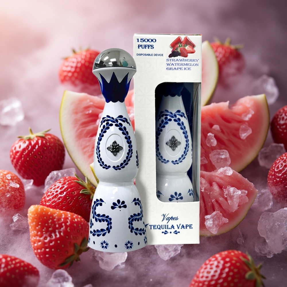 Humo Azul 15000 Pūkų Braškė Arbūzas Vynuogės Ledas 20mL 5% Nikotino
