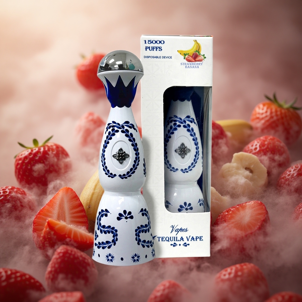 Humo Azul 15000 Pūkų Braškių Bananų 20mL 5% Nikotino