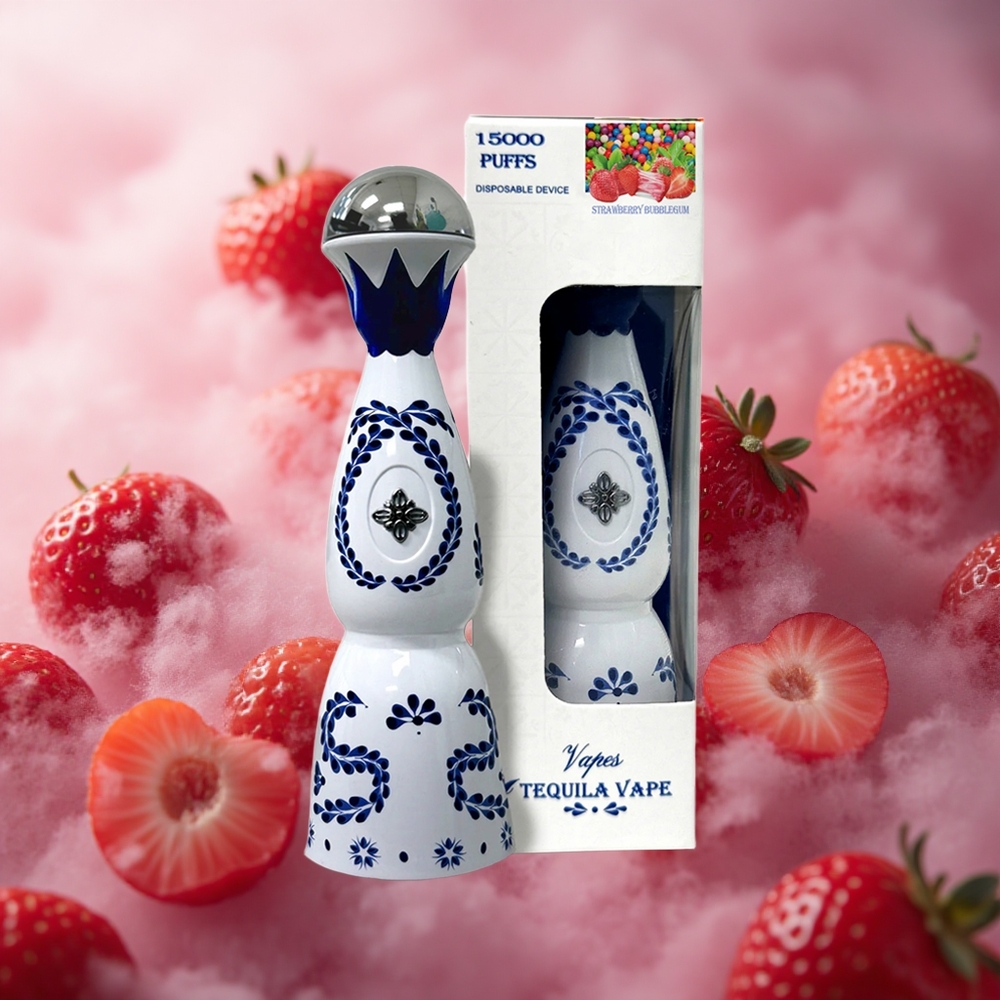 Humo Azul 15000 Pūkų Braškinių Burbulų 20mL 5% Nikotino