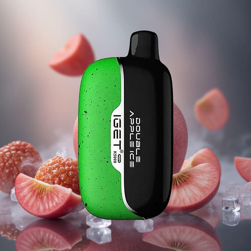 IGET Mėnulis K5000 Pūsų Dvigubų Obuolių Ledas Vienkartinis Vape 5000 Pūsų 1.35 Ohm