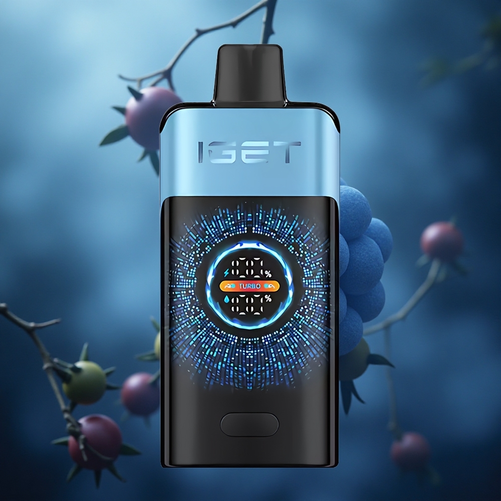 IGET ONE 12000 Pūkštelių Išmetamasis Vaporizatorius Mėlynasis Pabaisa 2700 mAh Baterija 0.6 Ohm Dvigubas Tinklinis Apvijas