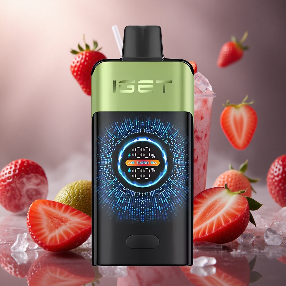 IGET ONE 12000 Pūsų Vienkartinis Vape Braškė-Kivi Ledas Su 2700 mAh Baterija ir 0,6 omų Dvigubu Tinklelio Apviju