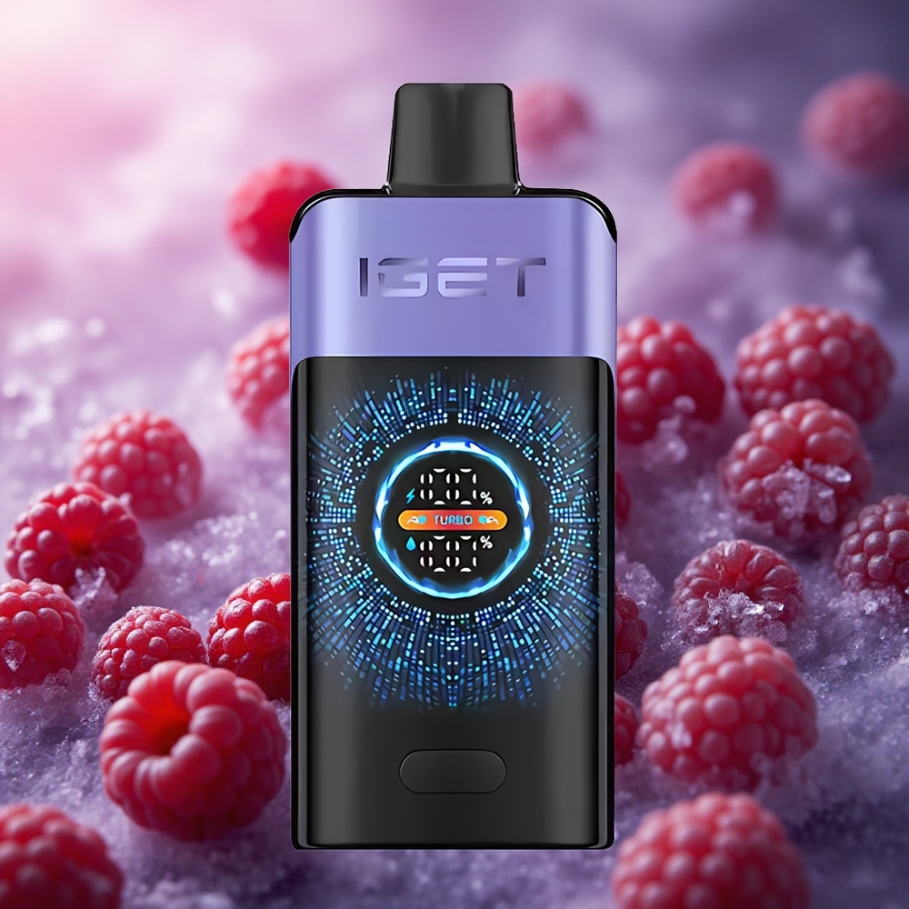 IGET ONE 12000 Pūslių Vienkartinis Vape Avietės Vynuogių Ledas Didelis Išlenktas Spalvotas Ekranas 2700 mAh Baterija